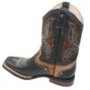 A MEN'S RODEO COWBOY BOOT GENUINE LEATHER WESTERN SQUARE TOE BOOT-940 with an eagle design.