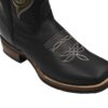 A women's MEN’S RODEO COWBOY BOOT GENUINE LEATHER WESTERN SQUARE TOE BOTAS-CARR 380 with an embroidered design.