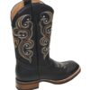 A MEN’S RODEO COWBOY BOOT GENUINE LEATHER WESTERN SQUARE TOE BOTAS-CARR 380 with a gold and black design.
