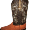 A pair of Men's Cowboy Boots Ostrich Print Leather Western Rodeo Botas Liga de Avestruz.