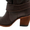 A women's Details about  Ladies Genuine Leather Western Stylish Long & Soft Cowgirl Boots Style 39S with a braided heel.