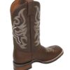 MEN’S RODEO COWBOY BOOTS GENUINE LEATHER WESTERN SQUARE TOE BOTAS-CARR 380 with silver detailing.