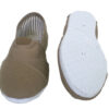 A pair of Womens canvas lace flat pretty free and comfortable fit great price with white soles.