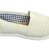 A white Womens canvas lace flat pretty free and comfortable fit great price with a checkered pattern.