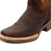 A women's Men's Cowboy Genuine Rodeo Leather Boot with a wooden sole.