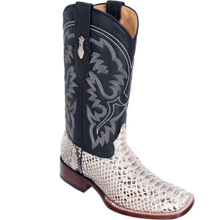 Los Altos Natural Python Snake Cowboy Boot Square Boot