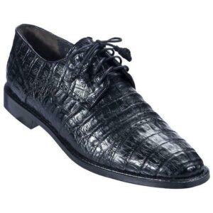 Men'S Black Genuine Caiman Belly & Lizard Slip On By Los Altos