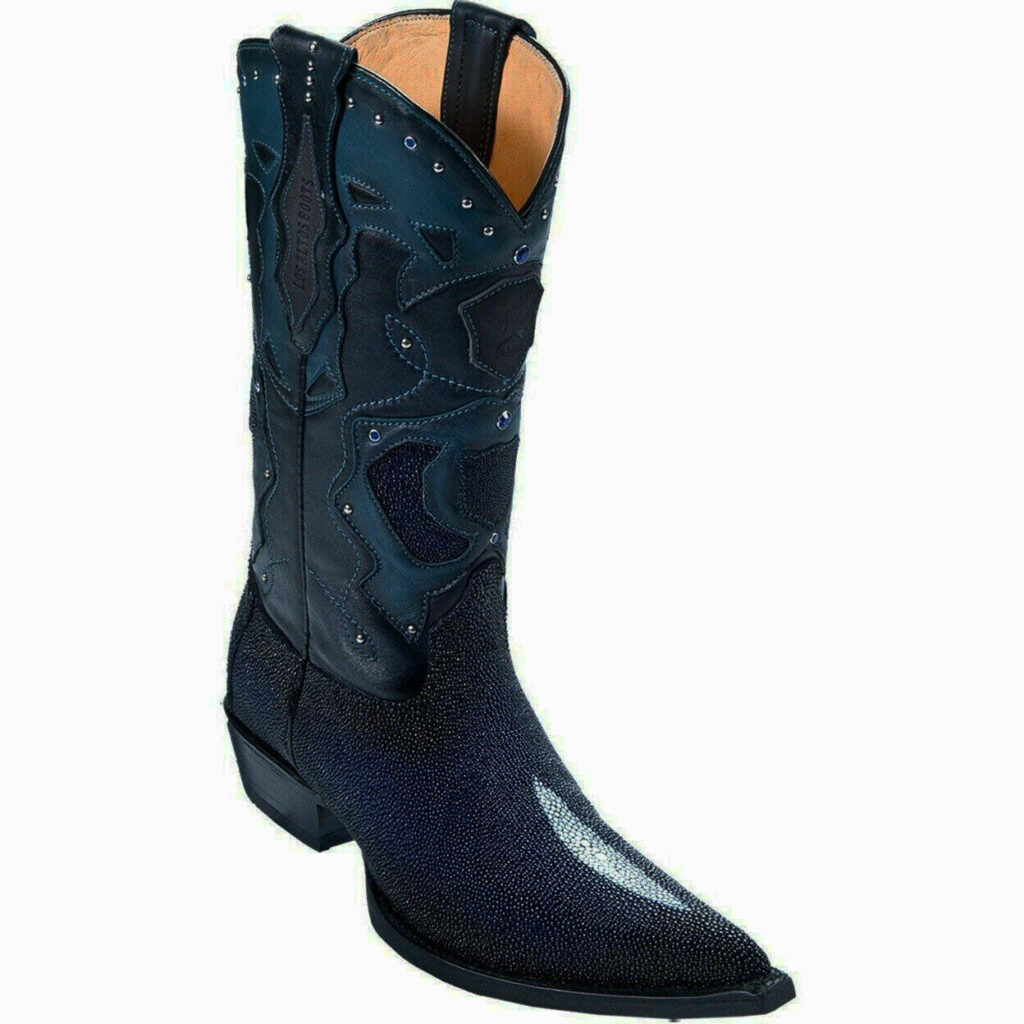 Men's Los Altos Single Stone Genuine Stingray Skin 3x Toe Boots ...