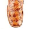 A pair of Men's Los Altos Genuine Pirarucu Fish Boots Handcrafted Style 8221003 with crocodile skin.