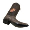 A pair of Men’s Los Altos Genuine Ostrich Leg Leather Boots Snip Toe Handcrafted Quality with a tag on them.