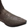 A pair of Men’s Los Altos Genuine Ostrich Leg Leather Boots Snip Toe Handcrafted Quality with crocodile skin.