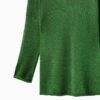 A green sweater on a white background.