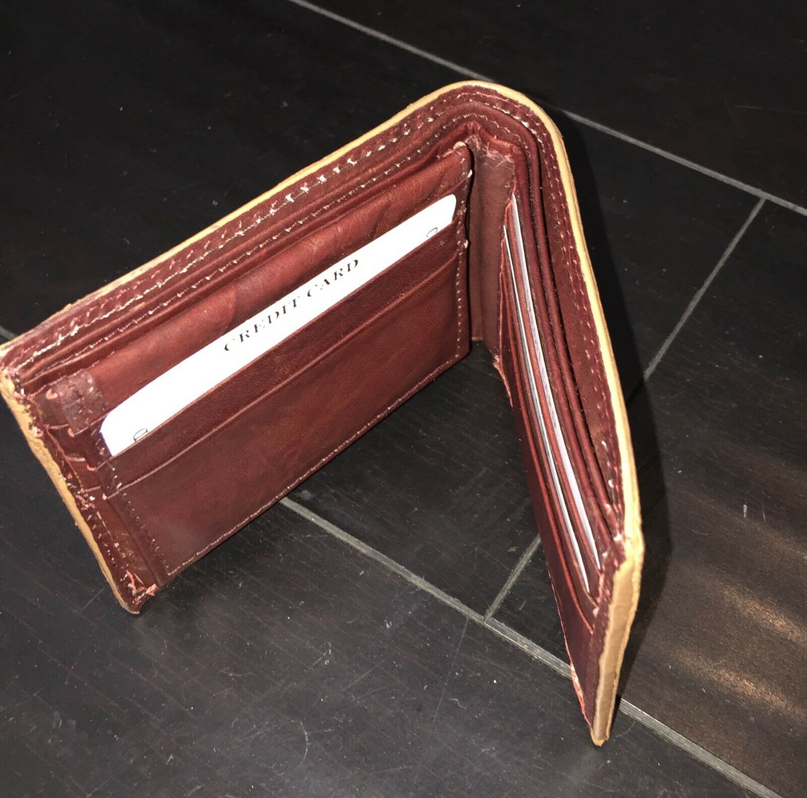 Sold at Auction: SAFARI GENUINE OSTRICH BROWN LEATHER WALLET