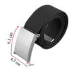 A Men's Military Web Canvas Buckle Belt Tactical Waistband Waist Belts US Location with a silver buckle.