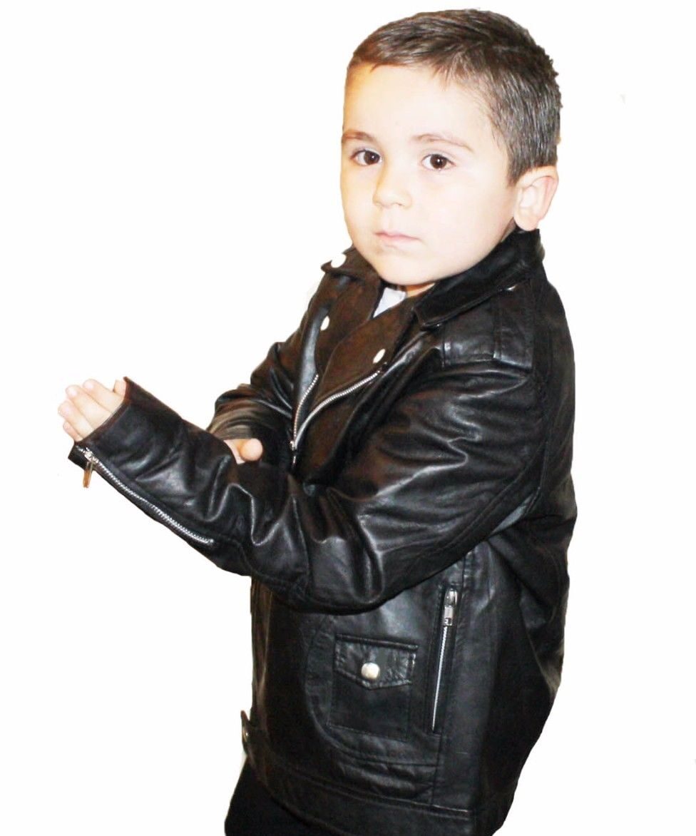 Urban Republic Boys Faux Leather Hooded Jacket Size 4T Black Zip Front |  eBay