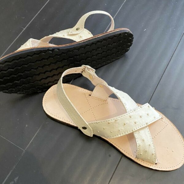 Men's Traditional Cruzado Sandals made of Ostrich Leather