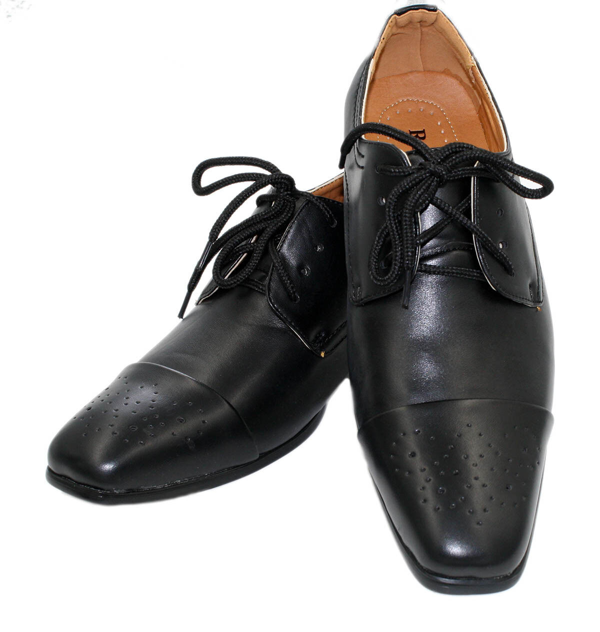 Men's Brand New Leather Slip on Dress Black Shoes Style Brad Black