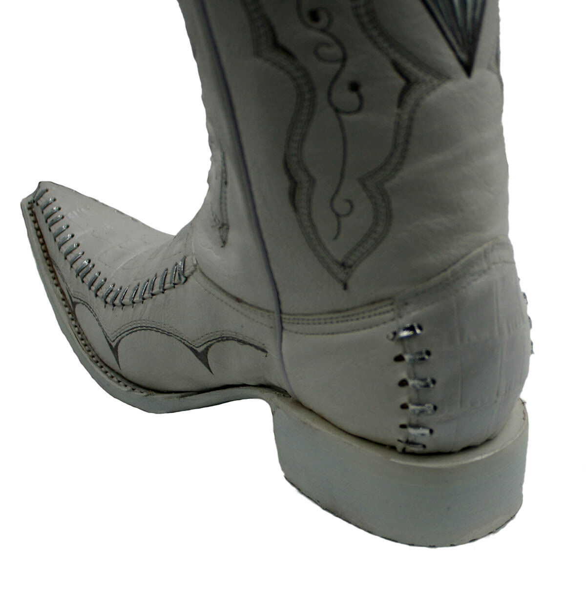 Embossed Dona Michi Mens Western Cowboy Leather Crocodile Print Boots/Free Belt