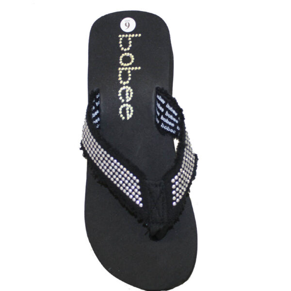 Sandal Platforms Wedges Beach Flip Flops Studded Straps with Stone