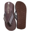 A pair of Sandal Platforms Wedges Beach Flip Flops Studded Straps with Stone.