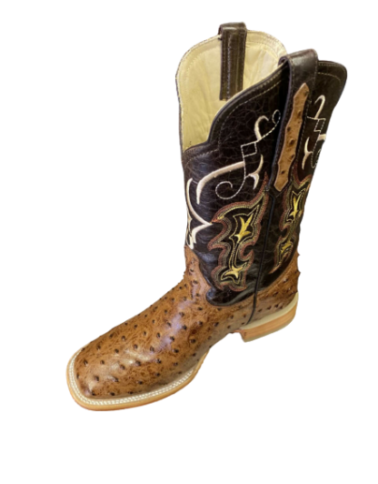 ostrich print boots