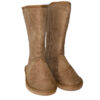 A pair of Winter Boots Women Micro suede Flat Slouch, Flat Heel Comfortable Slouch W910 on a white background.