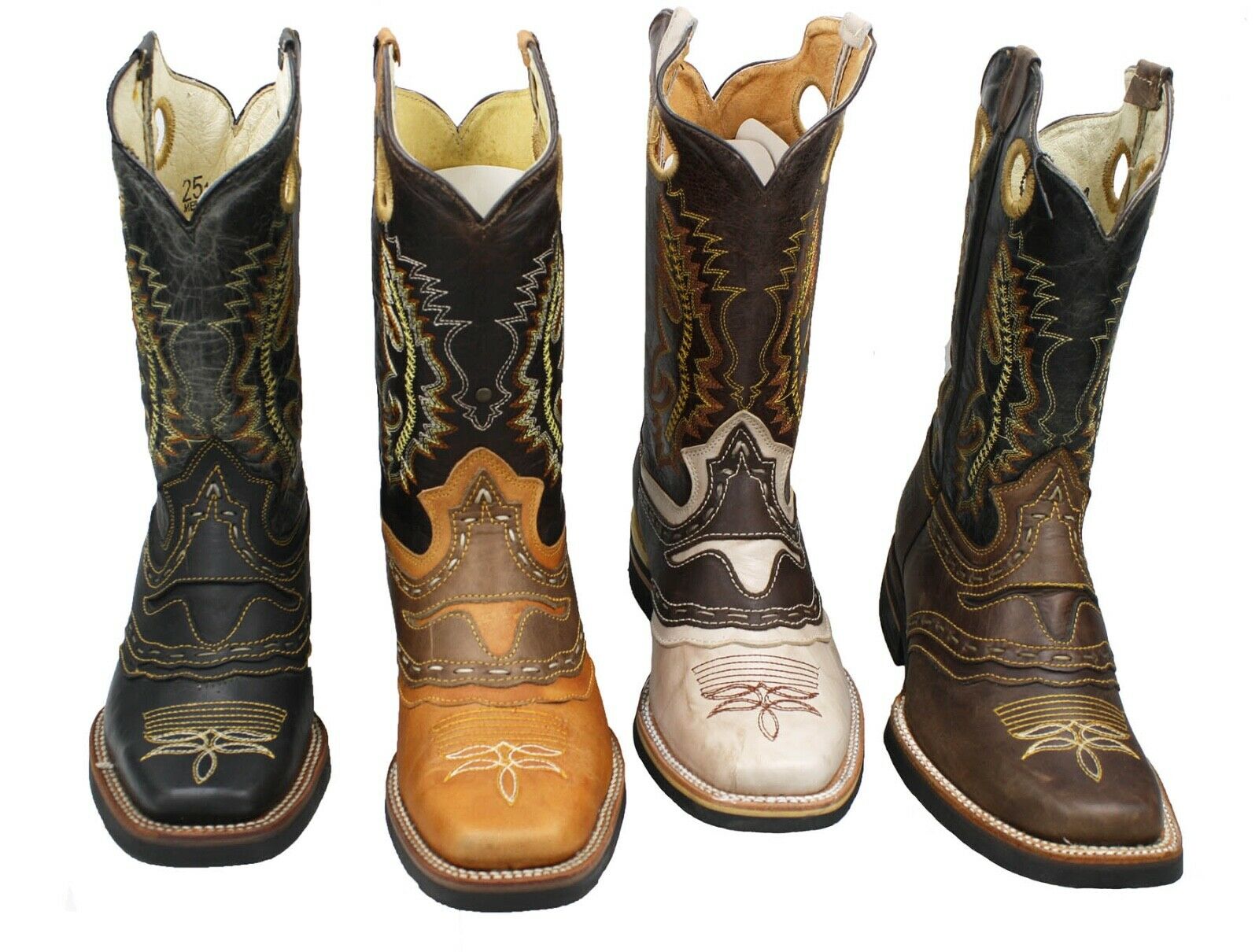 Men Rodeo Western Boots Genuine Leather Cowboy Animal Print Best Quality
