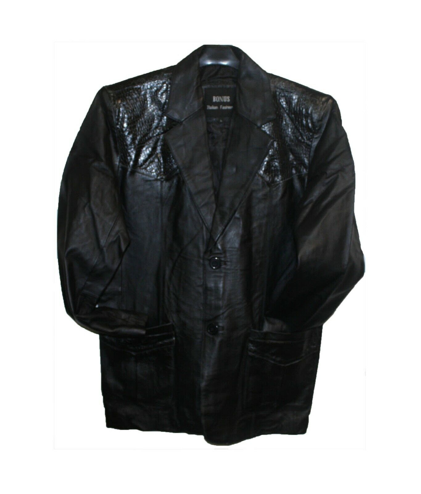 Men Western Black Blazer Genuine Soft Leather Cowboy Handmade