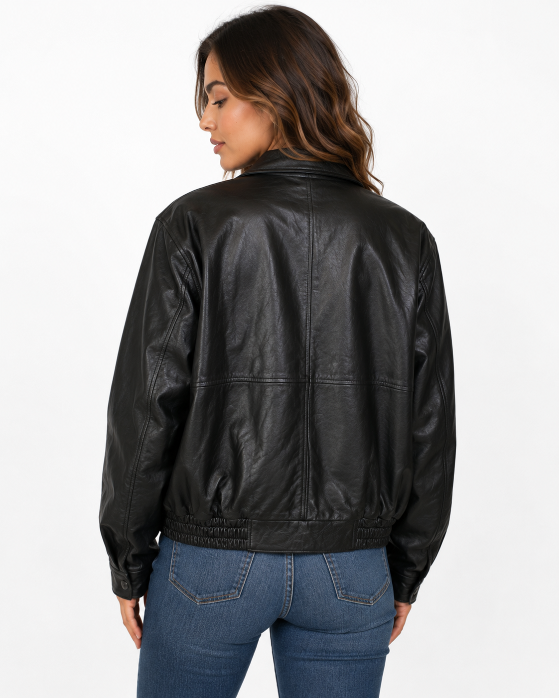 Women Classic Bomber Jacket Soft Genuine Lamb Leather Brand New - Image 3