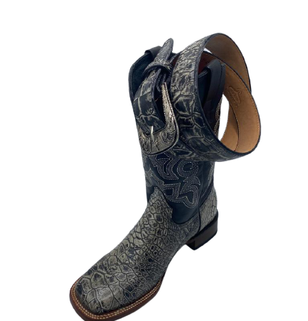 Men Turtle Print Cowboy Boots