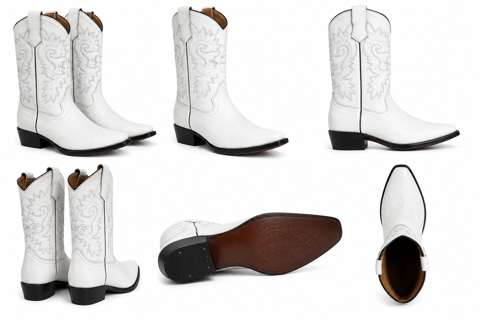 Men Genuine Cowhide J Toe Western Cowboy Boots Handcrafted - Image 3