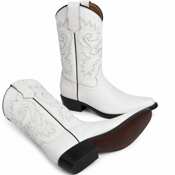 Men Genuine Cowhide J Toe Western Cowboy Boots Handcrafted