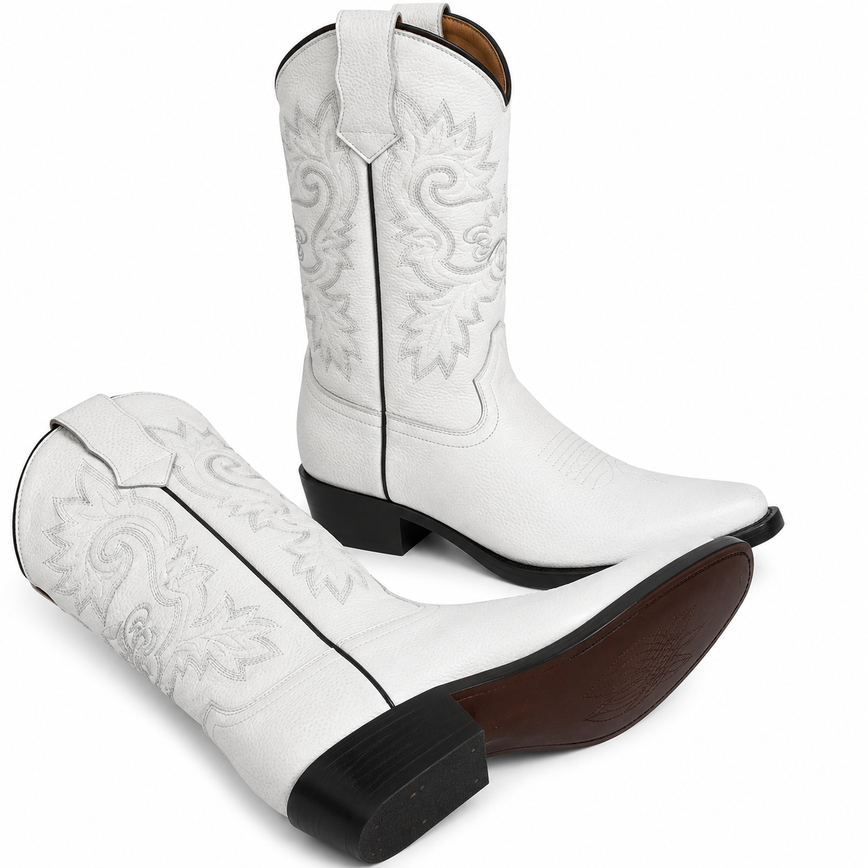 Men Genuine Cowhide J Toe Western Cowboy Boots Handcrafted
