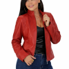 09ec91bb-8d3b-46c7-baef-fe2822c29418.png Women's Genuine Red Leather Napa Zipper Front Closure Jacket Handcrafted