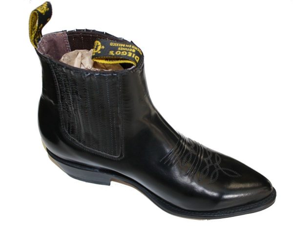 1-2.jpg Men's Genuine Leather Chelsea Ankle Boots Pointed Toe Western Dress Boots