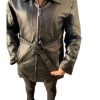 1-27.jpg Women Jacket Genuine Leather Zipper Belted Closure