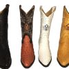 Men's Cowboy Boots Ostrich Print Leather Western Rodeo Botas Liga de Avestruz