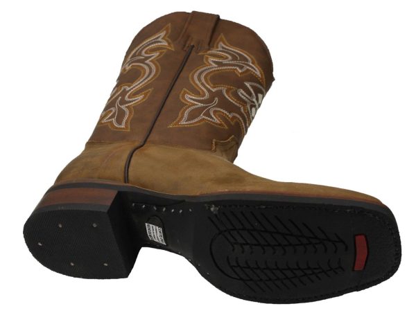 15.jpg Men's Genuine Leather Western Cowboy Boots Square Toe Embroidered Riding Boots