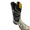 1A-1.jpg Men Python Print Rodeo Boots Genuine Cowhide Handcrafted Style:8225749