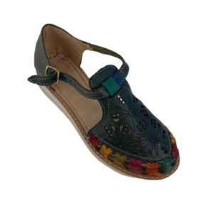 1blue.jpg Ladies Fashion Sandal Genuine Authentic Mexican Leather Handcrafted