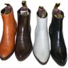 Men's Genuine Leather Chelsea Ankle Boots Pointed Toe Western Dress Boots