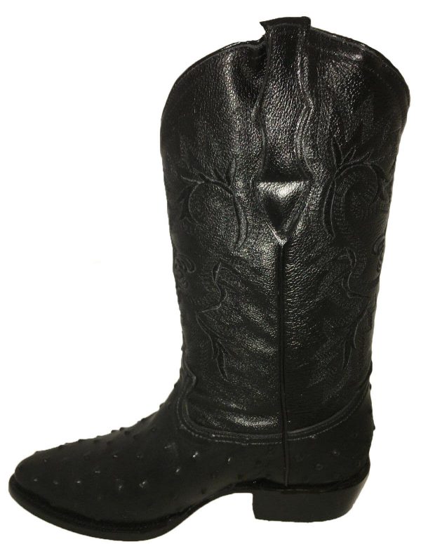 Men's Cowboy Boots Ostrich Print Leather Western Rodeo Botas Liga de Avestruz