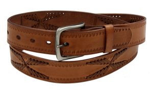 2.jpg Genuine Leather Belt Western Basket Weave - Tang Style 10174