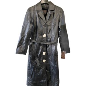 Ladies Long Trench Coat Genuine Soft Leather