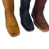 2ABC-1.jpg Men Cowboy Work Boots Genuine Leather Double Density Square Toe Boots