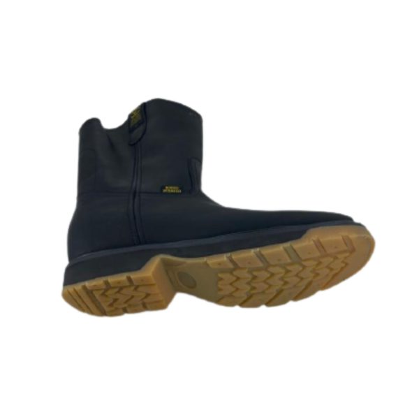 2black-3.jpg Men Cowboy Work Boots Genuine Leather Double Density Square Toe Boots