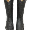 Men's Cowboy Boots Ostrich Print Leather Western Rodeo Botas Liga de Avestruz