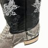 Men's White Diamond White Python 3x Toe Boots Handcrafted