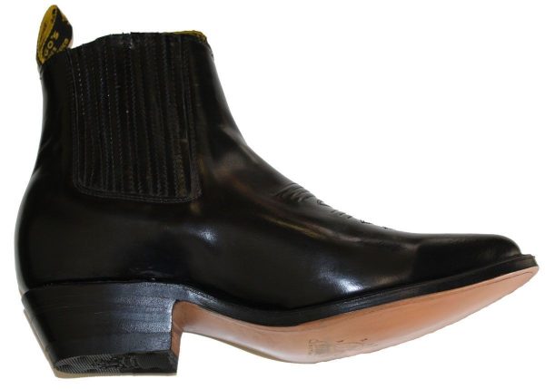 4-2.jpg Men's Genuine Leather Chelsea Ankle Boots Pointed Toe Western Dress Boots