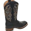 5.jpg Men's Genuine Leather Western Cowboy Boots Square Toe Embroidered Riding Boots
